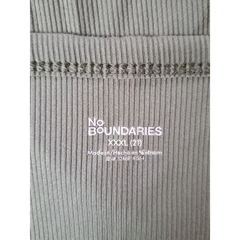 No Boundaries (2)Camisole Tops XXXL Rust/Green Ribbed‎ Stretch Tank Top Layering